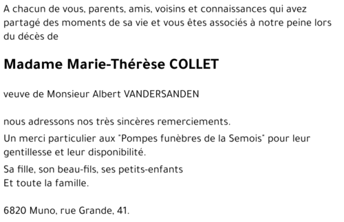 Marie-Thérèse COLLET