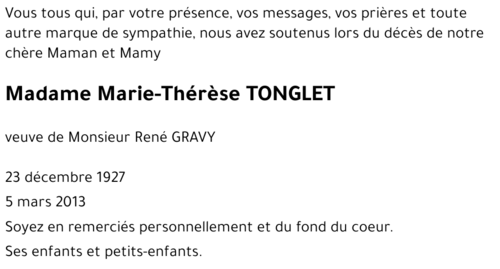 Marie-Thérèse TONGLET