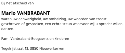 Mario Vanbrabant