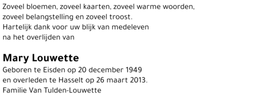 Mary Louwette