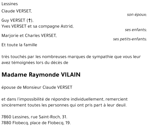 Raymonde VILAIN