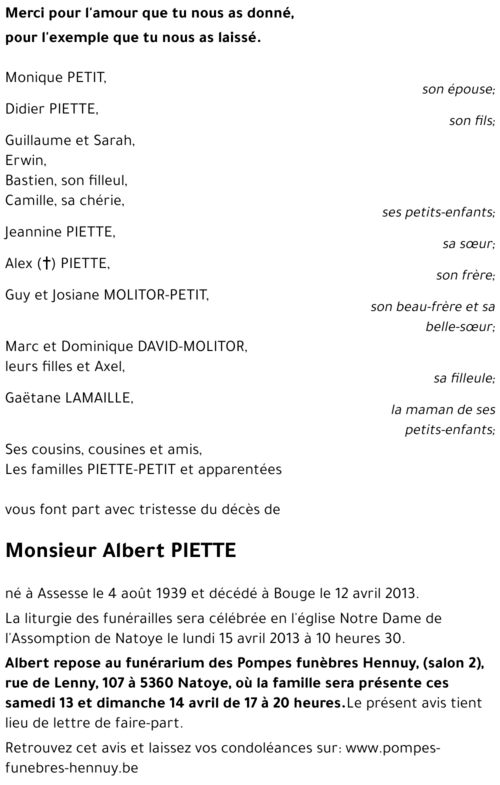 Albert PIETTE