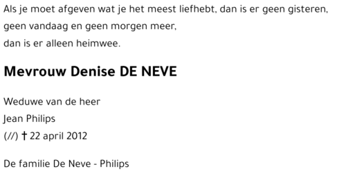 Denise DE NEVE