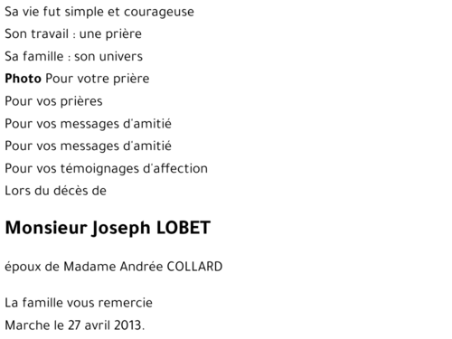Joseph LOBET