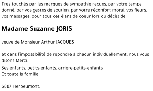 Suzanne JORIS