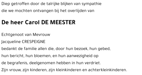 Carol DE MEESTER