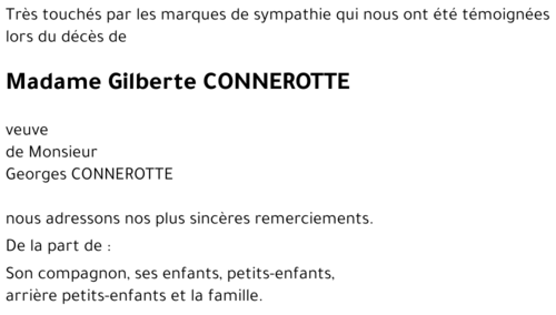 Gilberte CONNEROTTE