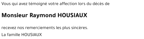 Raymond HOUSIAUX