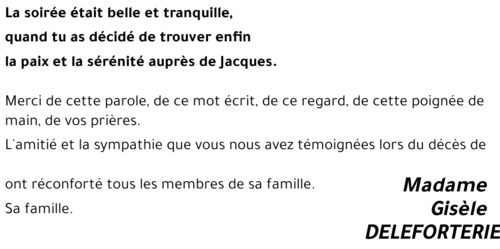 Gisèle DELEFORTERIE