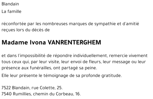 Ivona VANRENTERGHEM