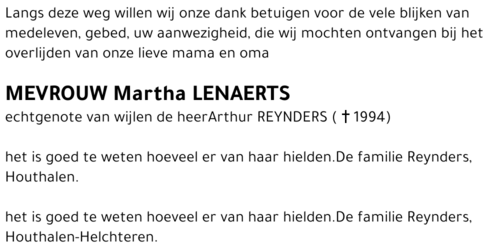 Martha LENAERTS
