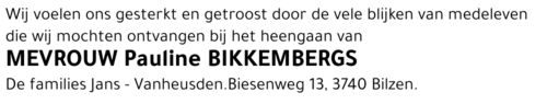 Pauline Bikkembergs