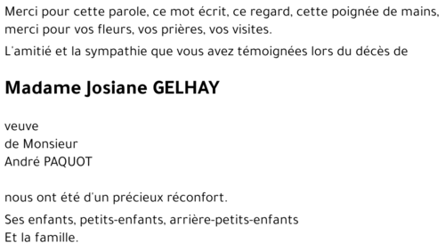 Josiane GELHAY