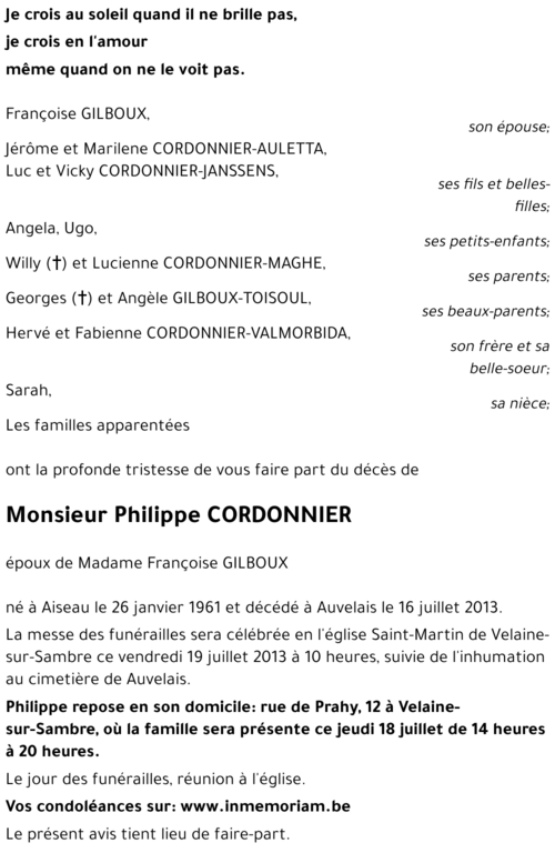 Philippe CORDONNIER