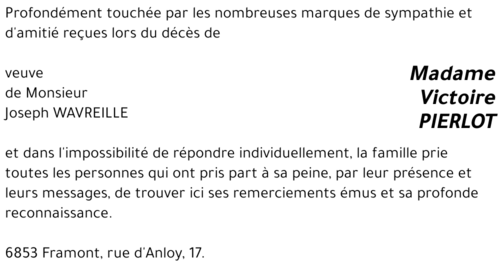 Victoire PIERLOT