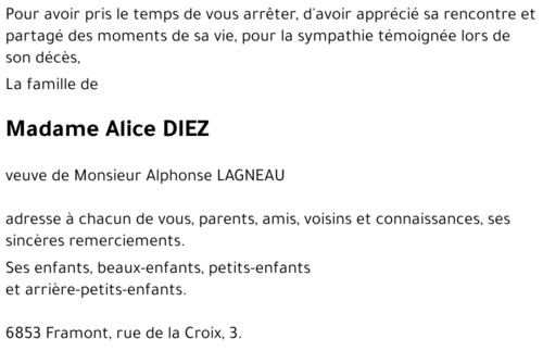 Alice DIEZ