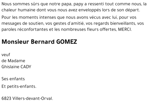 Bernard GOMEZ