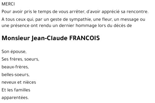 Jean-Claude FRANCOIS