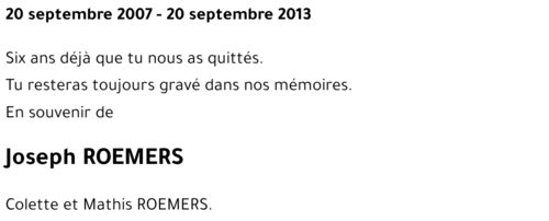 Joseph ROEMERS