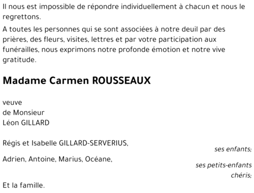 Carmen ROUSSEAUX