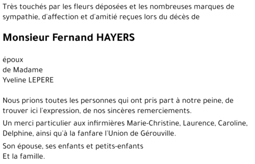Fernand HAYERS
