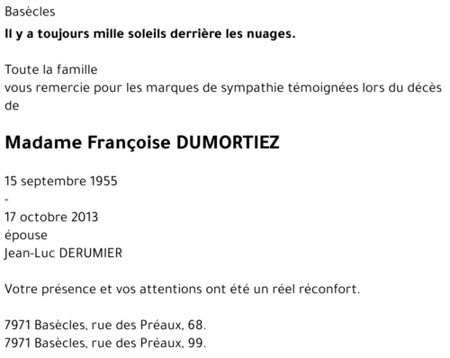 Françoise DUMORTIEZ