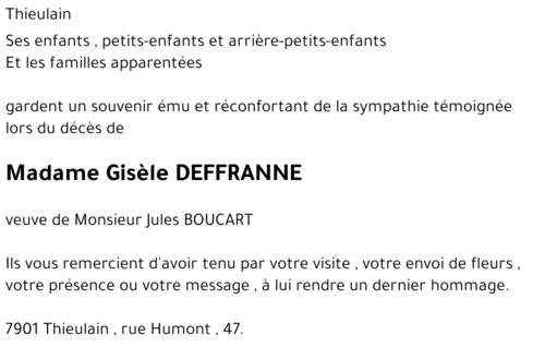 Gisèle DEFFRANNE