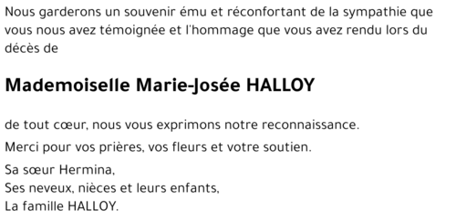 Marie-Josée HALLOY