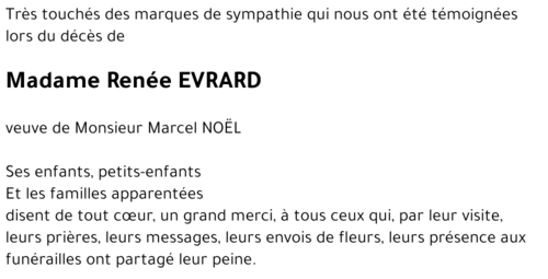 Renée EVRARD