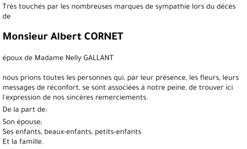 Albert CORNET