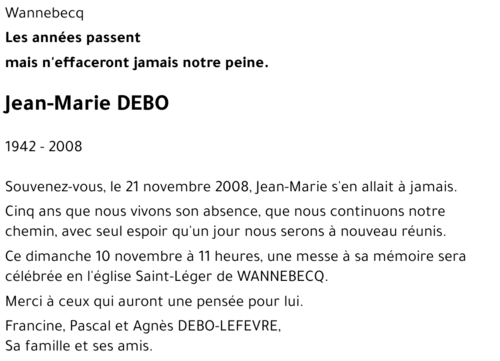 Jean-Marie DEBO