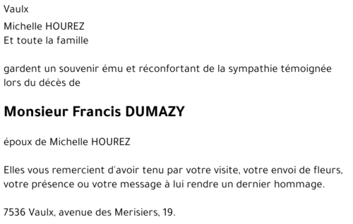 Francis DUMAZY