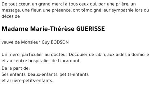 Marie-Thérèse GUERISSE