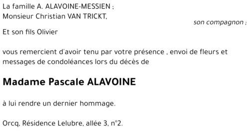 Pascale ALAVOINE