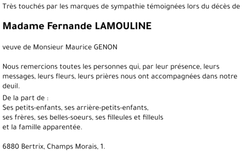 Fernande LAMOULINE