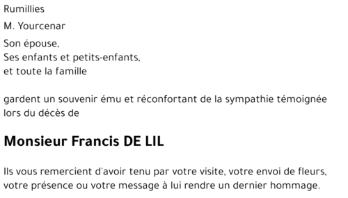Francis DE LIL