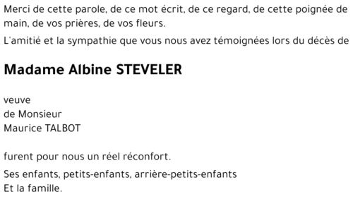 Albine STEVELER
