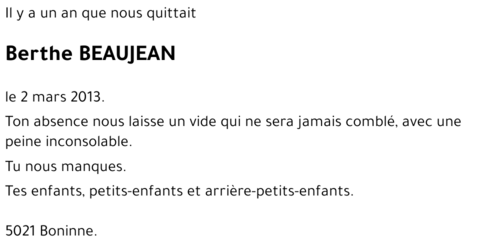 Berthe BEAUJEAN