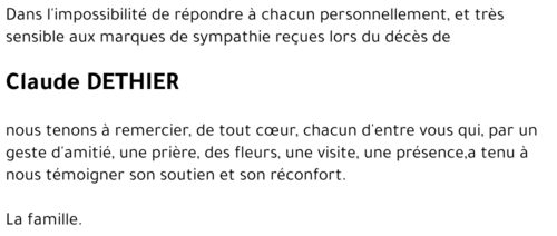 Claude DETHIER