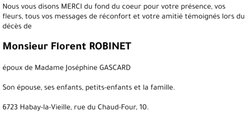 Florent ROBINET