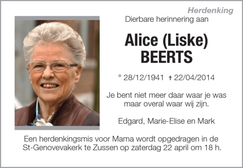 Alice (Liske) Beerts