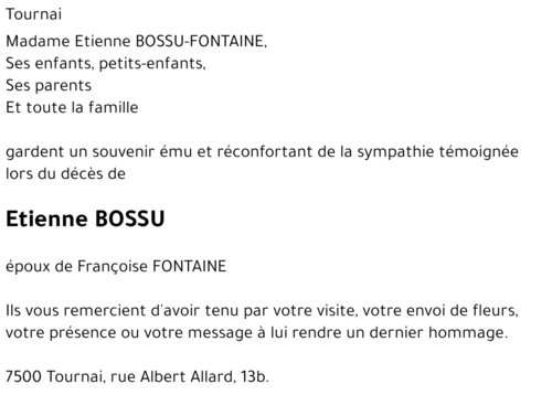Etienne BOSSU