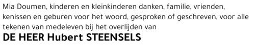 Hubert STEENSELS