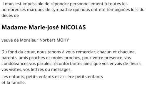 Marie-José NICOLAS
