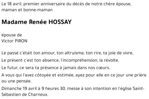 Renée HOSSAY