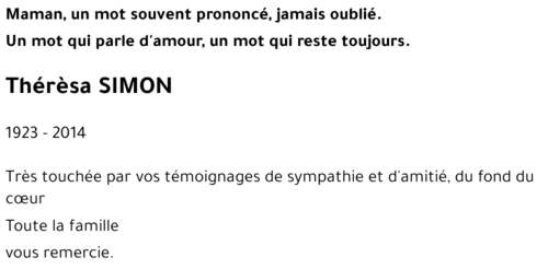 Thérèsa SIMON