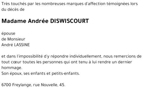 Andrée DISWISCOURT
