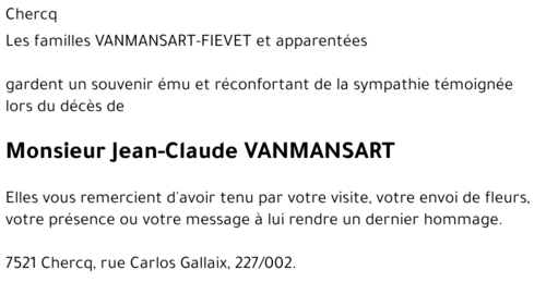 Jean-Claude VANMANSART