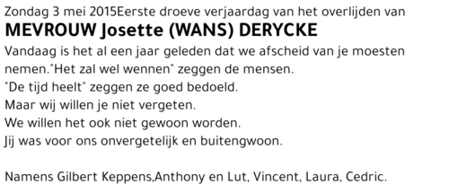 Josette (WANS) DERYCKE