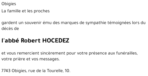 Robert HOCEDEZ